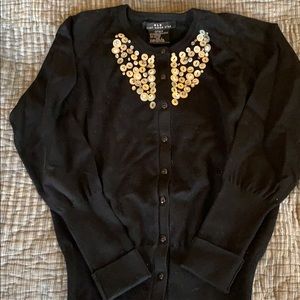 Elegant, Fitted Black Cardigan